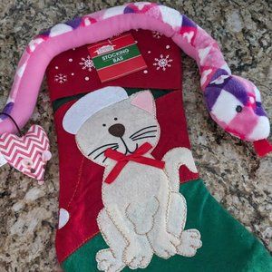 Brand New Cat Lover Gift Set For Cats - Cat Stocking With Two New Toys